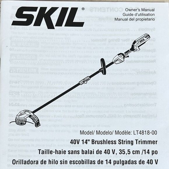 OEM SKIL Auxiliary Handle Assembly for 40V 14” String Trimmer 2827298002 - Black - Picture 7 of 8